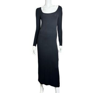 Victoria's Secret Black Long Sleeve Bodycon‎ Maxi Dress
